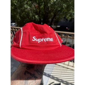 Supreme Hat 18Aw  Piping Camp Cap Box Logo RED